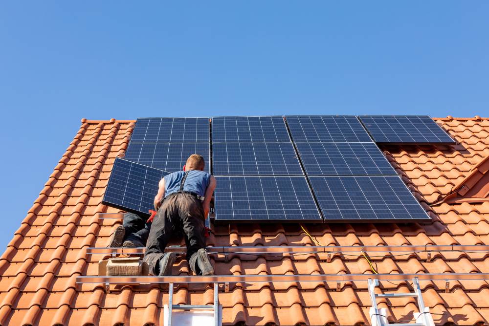 Panneaux photovoltaïques près de Sausheim